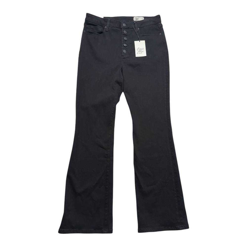 Cosmic Blue Love Jeans Womens Size 31 High Rise All Button Fly Stretch Denim